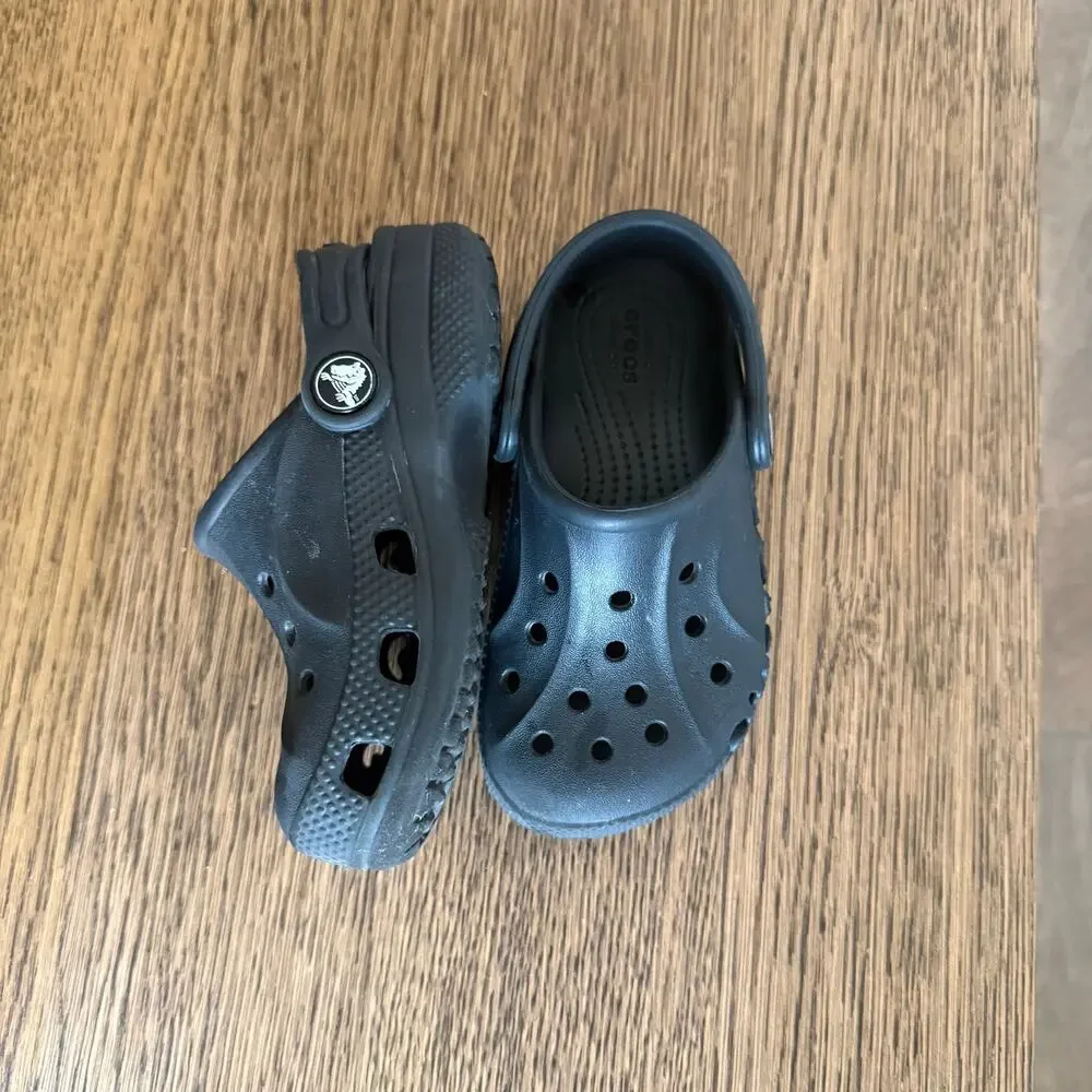 Crocs Black Shoes, Size C8